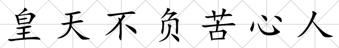 皇天不負苦心人