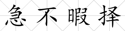 急不暇擇