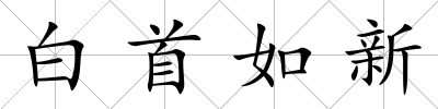 白首如新