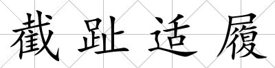 截趾適履