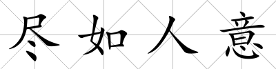 盡如人意