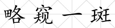略窺一斑