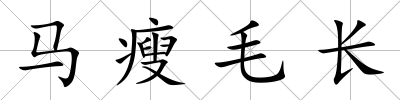 馬瘦毛長