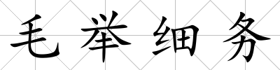 毛舉細務