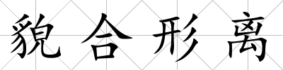 貌合形離