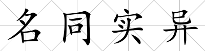 名同實異