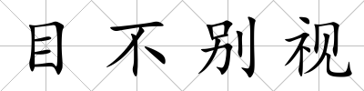 目不別視