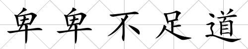 卑卑不足道
