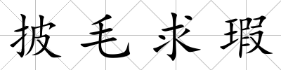 披毛求瑕