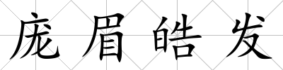 龐眉皓發(fā)