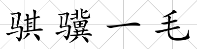 騏驥一毛