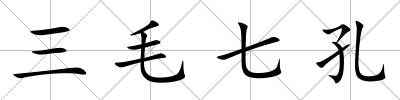 三毛七孔