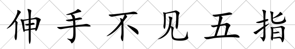伸手不見五指