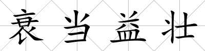 衰當益壯