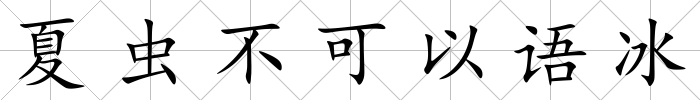 夏蟲不可以語冰