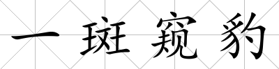 一斑窺豹