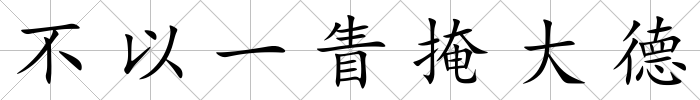 不以一眚掩大德