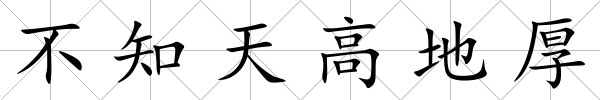 不知天高地厚