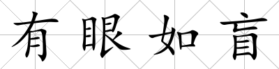 有眼如盲