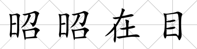 昭昭在目