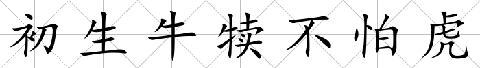 初生牛犢不怕虎