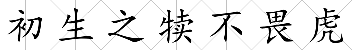 初生之犢不畏虎