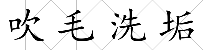 吹毛洗垢