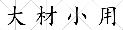 大材小用