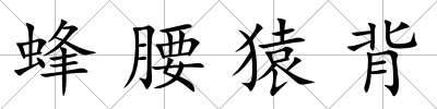 蜂腰猿背