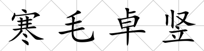 寒毛卓豎