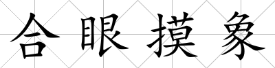 合眼摸象