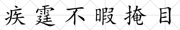 疾霆不暇掩目
