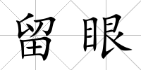 留眼