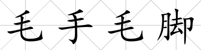 毛手毛腳
