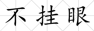 不掛眼