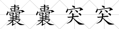 囊囊突突