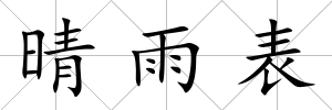 晴雨表