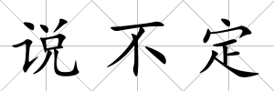 說不定
