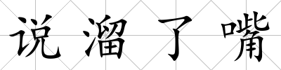 說(shuō)溜了嘴
