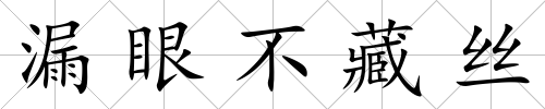 漏眼不藏絲