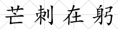 芒刺在躬