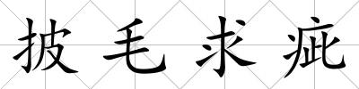 披毛求疵