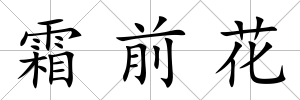 霜前花