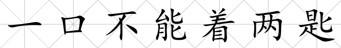 一口不能著兩匙