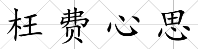 枉費心思