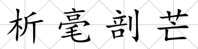 析毫剖芒