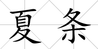 夏條