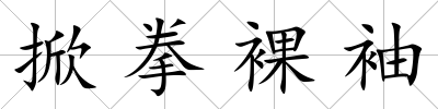 掀拳裸袖