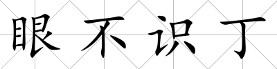 眼不識丁