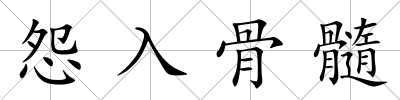 怨入骨髓
